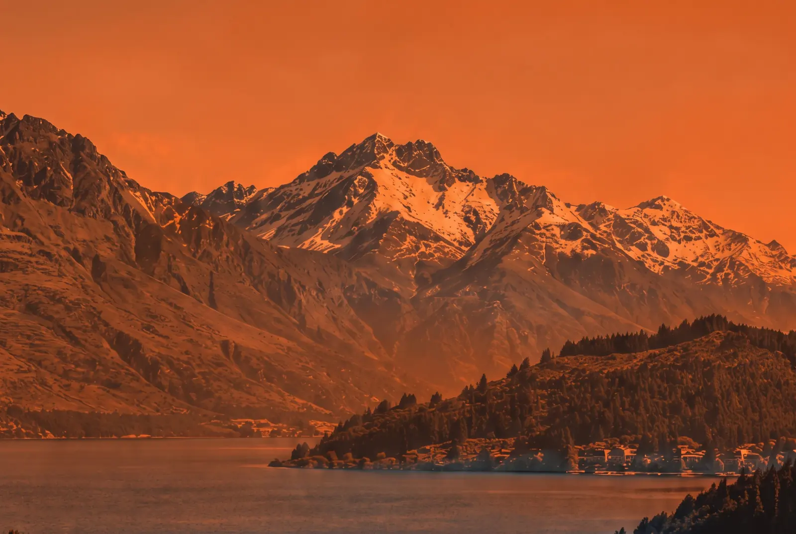 Queenstown mountains under a wide sky